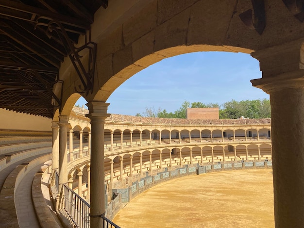 Photo l'arène des taureaux en espagne.