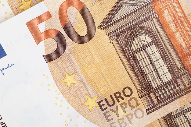 L'argent des billets en euros EUR cours légal de l'Union européenne