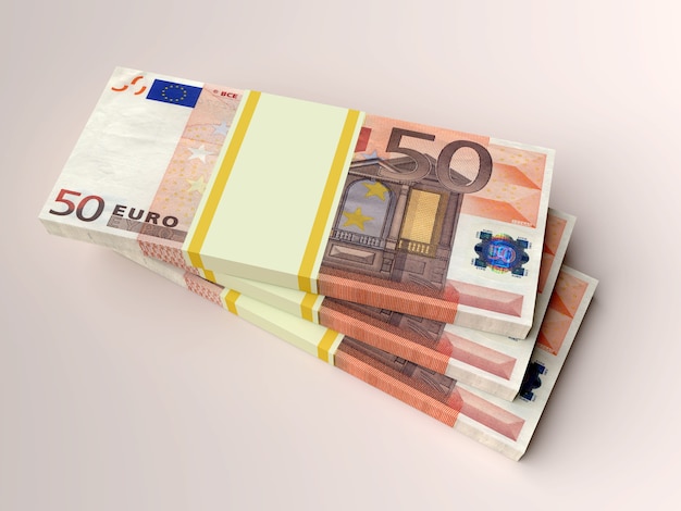 L'argent en euros. Concepts commerciaux et financiers. Monnaie euro.