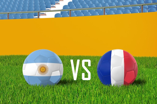 L'Argentine contre la France dans le stade