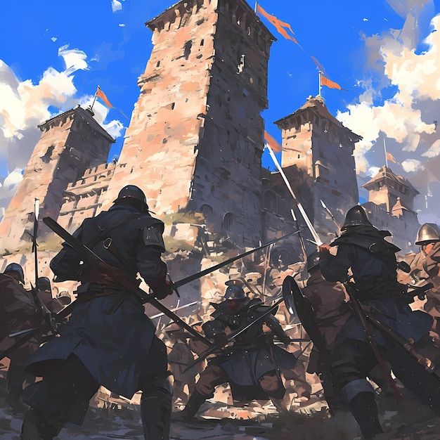 L'armée des chevaliers avance