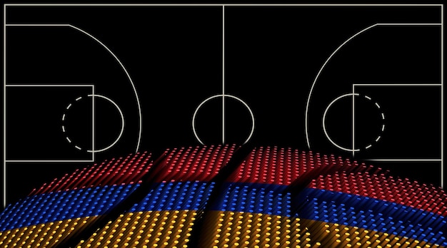 Arménie fond de terrain de basket-ball ballon de basket-ball