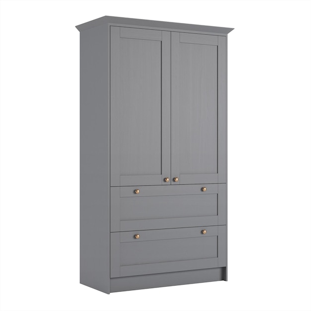 Photo armoire isolée sur fond blanc. rendu 3d.