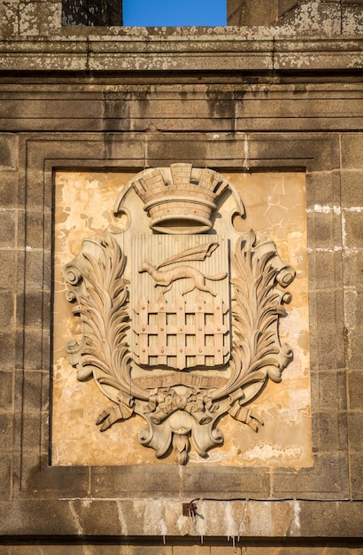 Armoiries de la ville de SaintMalo sur un mur Bretagne France