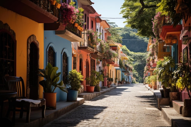 Arraial d'Ajuda village enchanteur au bord de la mer générative IA