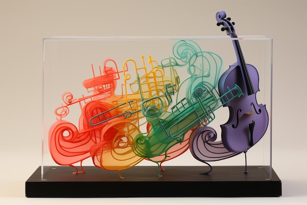 Photo arrangement artistique de la symphonie à pince à papier