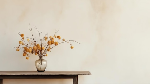 Arrangement de décoration de plantes à domicile gratuit avec des pots et des feuilles sèches