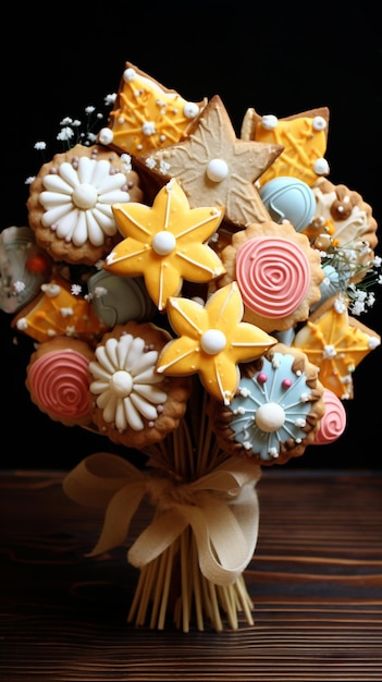 Arrangement de délicieux biscuits