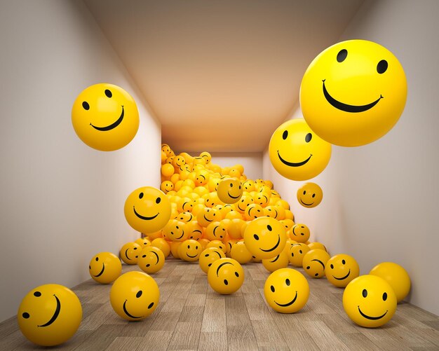 L'arrangement des emojis de la journée mondiale du sourire