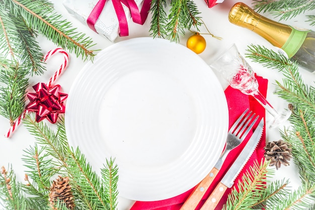 Arrangement de table de fête de Noël