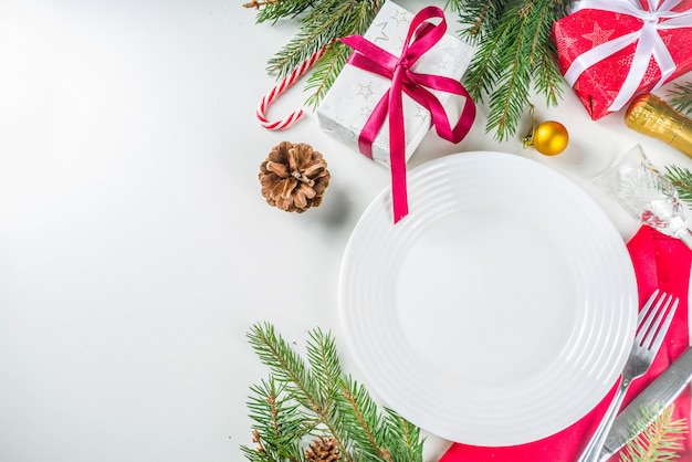 Arrangement de table de fête de Noël