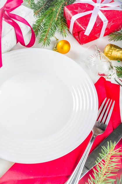 Arrangement de table de fête de Noël