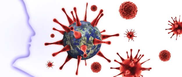 Arrêtez le concept de coronavirus et de quarantaine. Illustration médicale 3D