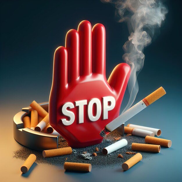 Photo arrêtez de fumer avec un panneau arrêtez de fumer avec un panneau arrêtez de fumer
