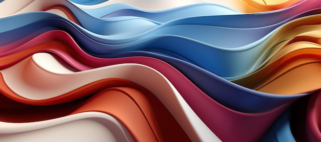 Photo arrière-plan 3d abstrait des formes fantaisistes dans différentes couleurs