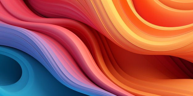 Arrière-plan abstrait 3D coloré Visuels vibrants