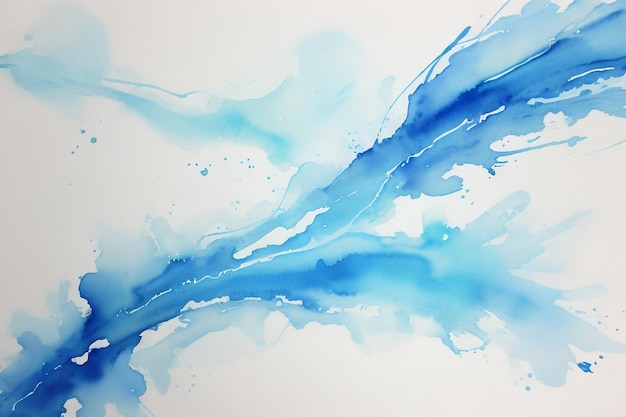 Arrière-plan abstrait en aquarelle bleue