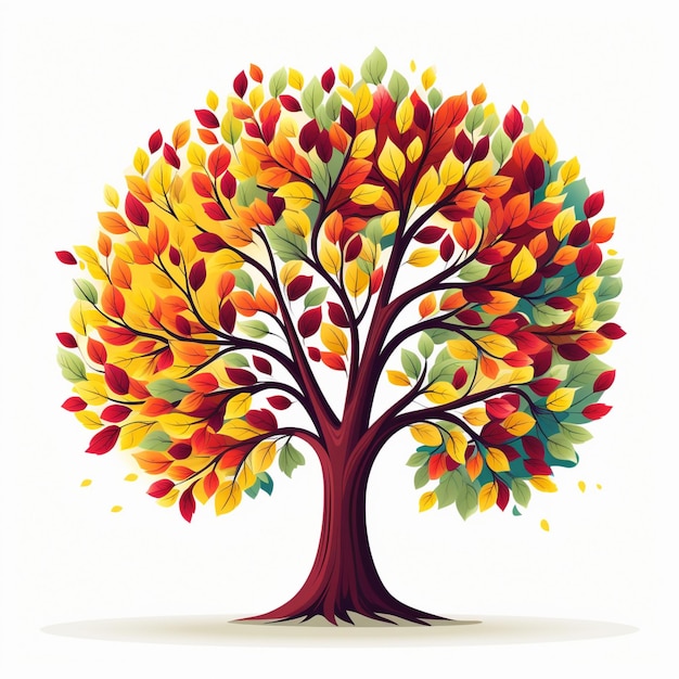 Arrière-plan abstrait avec arbre d'automne