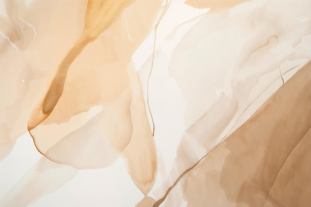 Arrière-plan abstrait beige aquarelle avec des formes d'art fluide dans le style du ton brun clair