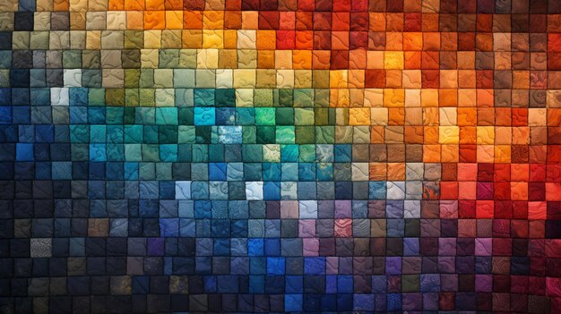 Arrière-plan abstrait coloré avec un triangle au centre de l'image de l'art généré par Ai