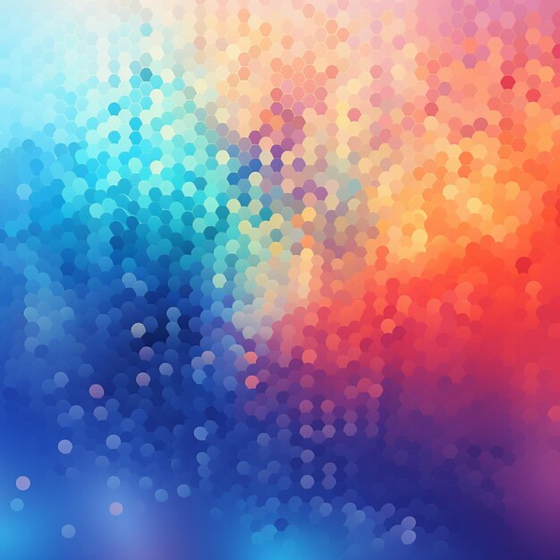 arrière-plan abstrait de couleurs vives avec des hexagones et un ai génératif flou