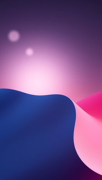 Arrière-plan abstrait avec des courbes rose et bleue douces
