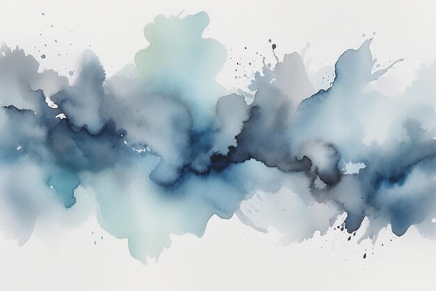 Arrière-plan abstrait et doux à l'aquarelle grise