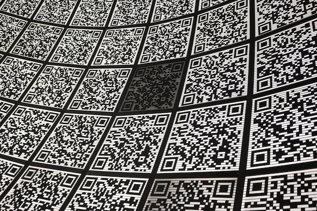 Arrière-plan abstrait du code QR (abrégé en code de réponse rapide)