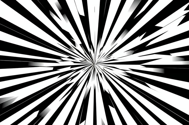 Photo arrière-plan abstrait d'éclats d'étoiles en noir et blanc des lignes radiantes