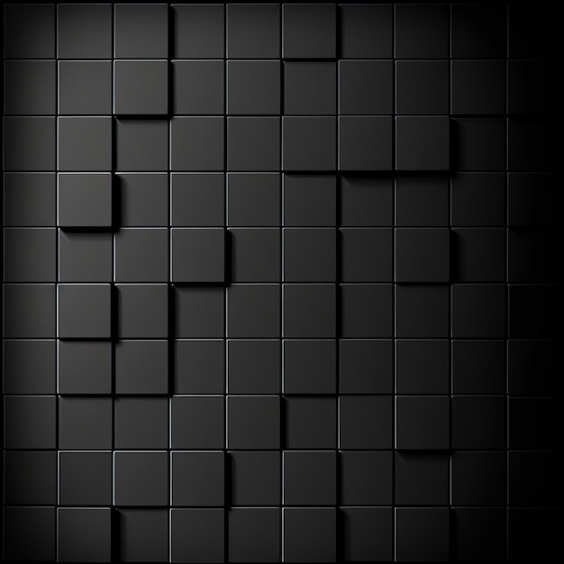 Arrière-plan abstrait fait de cubes noirs brillants