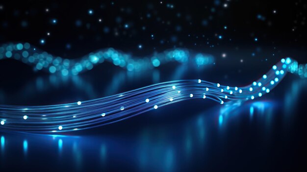 Arrière-plan abstrait de la fibre optique IA générative