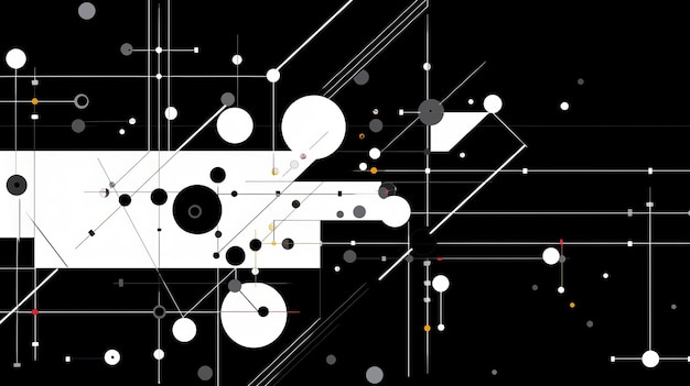 Arrière-plan abstrait avec des formes géométriques style Bauhaus