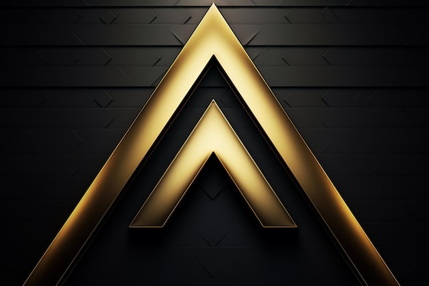 Arrière-plan abstrait de formes triangulaires avec des bords dorés