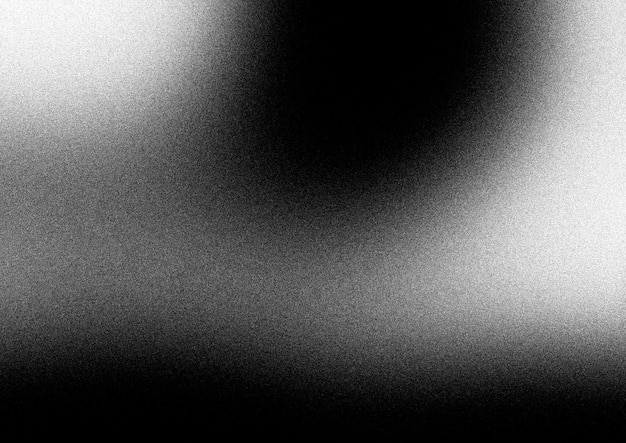 Arrière-plan abstrait avec un gradient granuleux et flou gris noir argenté bruyant
