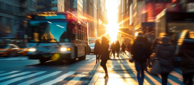 Arrière-plan abstrait et groupe de personnes marchant dans la ville pour la population, la circulation piétonne urbaine et