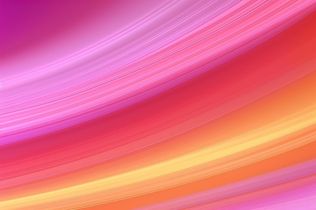 Arrière-plan abstrait avec des lignes lisses en couleurs rose, orange et jaune
