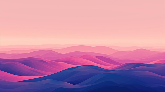 Arrière-plan abstrait avec des montagnes en couleurs rose et pourpre Illustration numérique