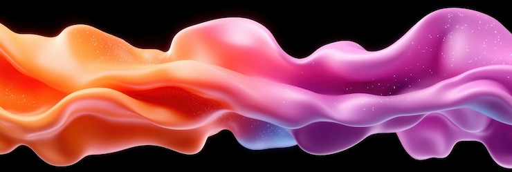 Photo arrière-plan abstrait d'une onde fluide colorée