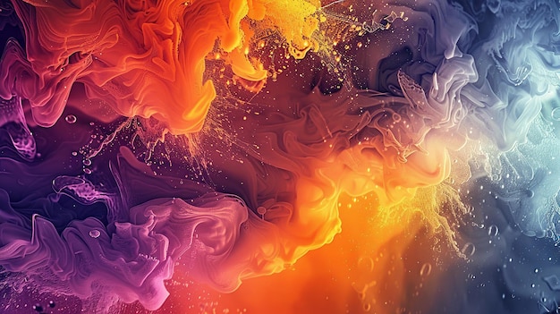 Arrière-plan abstrait peintures à l'aquarelle aux couleurs vives