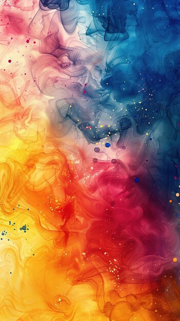 Arrière-plan abstrait peintures à l'aquarelle aux couleurs vives