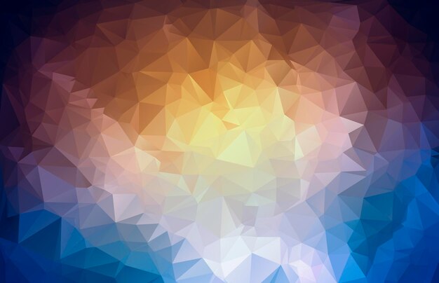 Photo arrière-plan abstrait polygone irrégulier avec un motif triangulaire en plusieurs couleurs - low poly