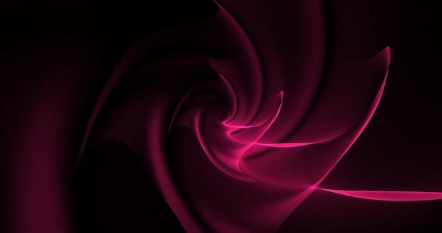Arrière-plan abstrait Une spirale mobile rouge de lignes et de vagues semblable à une belle énergie magique