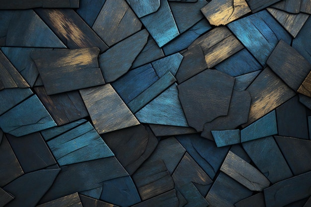 Arrière-plan abstrait de la texture du mur en bois bleu et brun pour la conception