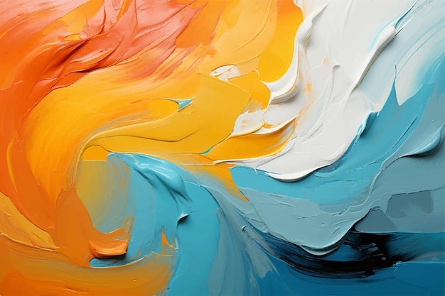 Arrière-plan abstrait sur toile combinaison de rouge bleu orange et blanc peint avec des aquarelles