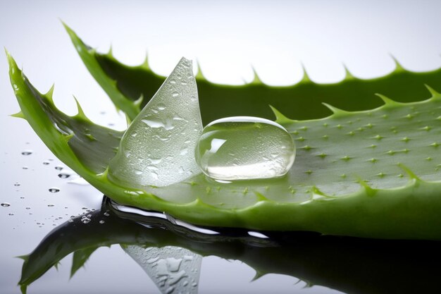 Arrière-plan d'aloe vera créé avec la technologie d'AI générative