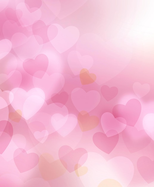 Arrière-plan de l'amour et de la passion Illustration en forme de cœur