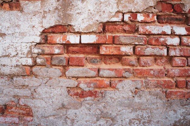 Arrière-plan De L'ancien Mur De Briques Vintage Closeup