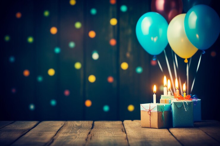 Photo arrière-plan d'anniversaire et espace de copie