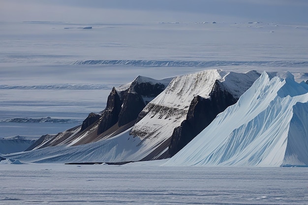 Arrière-plan de l'Antarctique et de l'Islande