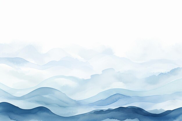 Arrière-plan d'aquarelle abstraite peinte à la main sur le thème de l'océan